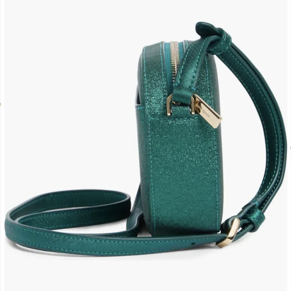 Kate Spade ♠️ Oval Camera Crossbody Bag NWT In Festive Teal Green